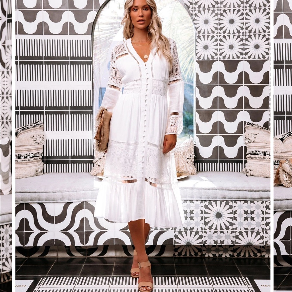 White mid dress